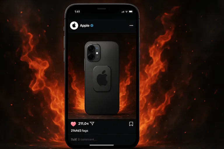 Apple convierte un iPhone falso en viral tras compartirlo por error en su cuenta oficial de Instagram