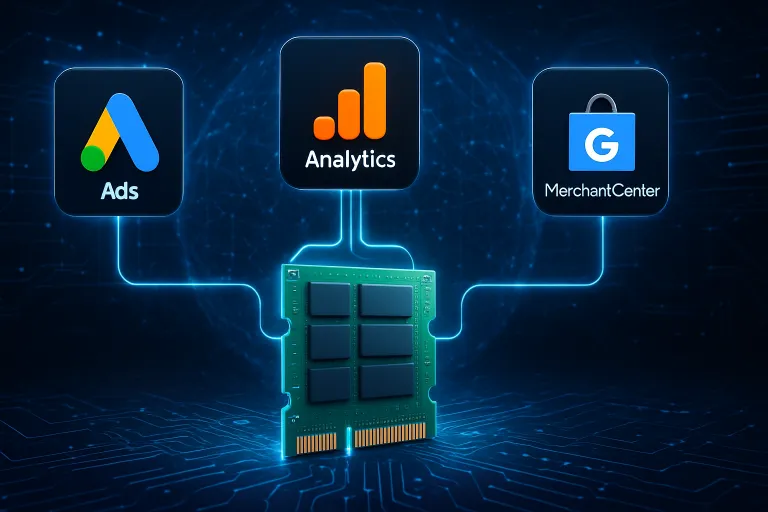 Google prepara memoria compartida entre Ads, Analytics y Merchant Center para que su IA conecte todos los datos