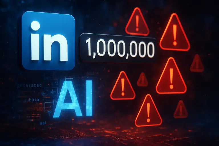 LinkedIn supera el millón de avisos contra contenido que los usuarios consideran basura generada por inteligencia artificial