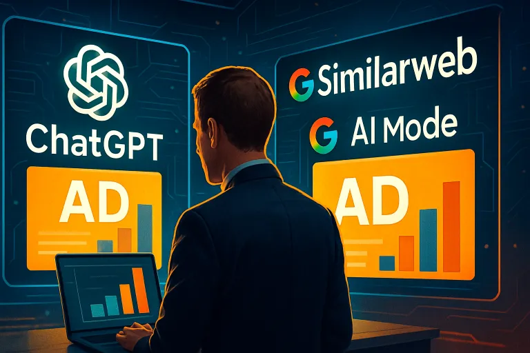 Similarweb ya rastrea los anuncios de ChatGPT y Google AI Mode y revela cuánto espacio está ocupando la publicidad en la IA