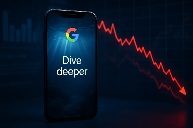 Google prueba “Dive deeper” en Discover y preocupa a los medios por una posible caída adicional del tráfico web