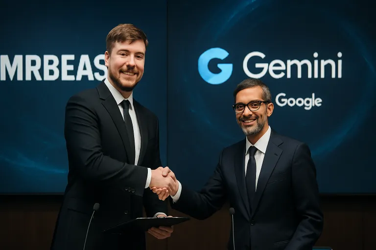 MrBeast firma una alianza con Google para promocionar Gemini ante una audiencia de cientos de millones