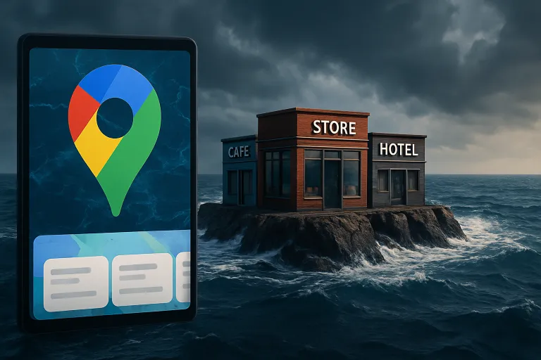 Un fallo de Google Maps coloca negocios en medio del océano y afecta a sus fichas locales