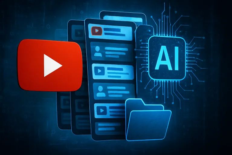 YouTube permitirá guardar varios feeds personalizados creados con IA