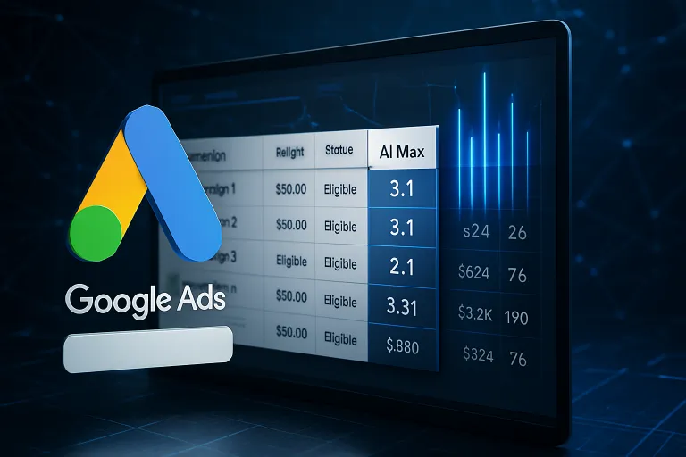 Google Ads añade nuevas columnas de AI Max para ofrecer más visibilidad sobre la configuración de las campañas