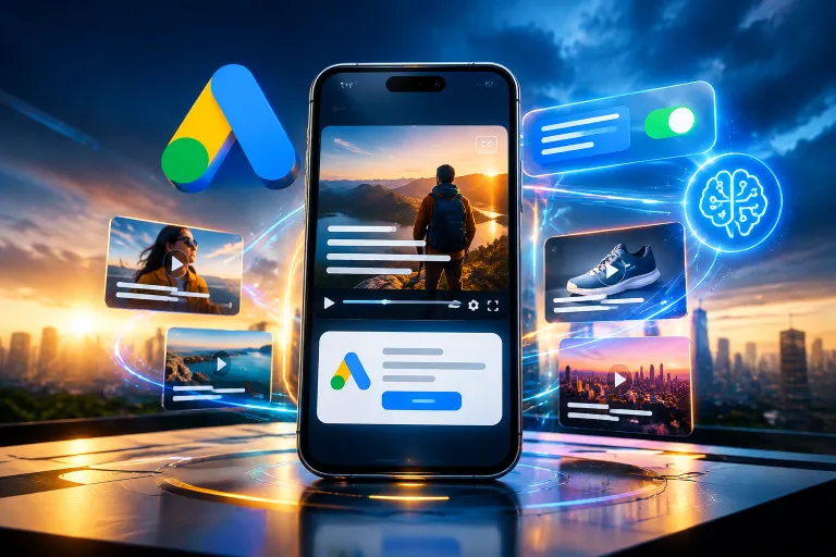 Google Ads incorpora textos automáticos sobre los vídeos de Demand Gen: la opción aparece activada por defecto