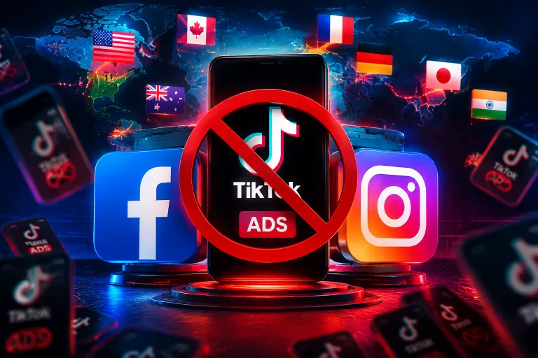 Meta bloquea los anuncios de TikTok en Facebook e Instagram en siete países
